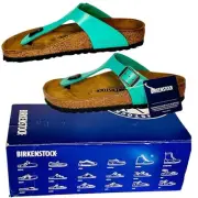 Birkenstock Gizeh Graceful Teal Size 7.5/38/5 Regular Suede Leather Sandal NIB