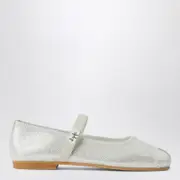[Il Gufo] Silver ballet flats with elastic strap 31 IT Metal