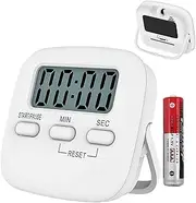 T Tersely 1 Pack Kitchen Timer with AAA Battery Included, Digital Kitchen Timers with Countdown,Loud Alarm,Auto-Off, Magnetic Back,Big Digits,Back Stand,Cooking Timer for Classroom,Kids Timer