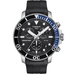 【TISSOT 天梭 官方授權】Seastar 海星300米潛水石英錶 男錶 手錶 母親節 禮物(T1204171705102)