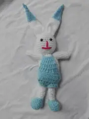 Knit Bunny Rabbit Handmade Cotton Yarn Soft Amigurumi Stuffed Toy Lovly Gift