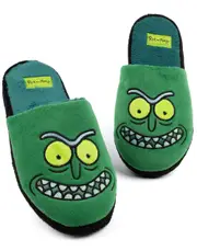 Rick & Morty Rick And Morty Mens Mule Slippers Green Pickle Rick 11-12 UK