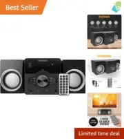 Programmable Bluetooth CD Player & FM Radio with AUX/USB for Ultimate Audio Fun