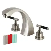 Kingston Brass KS4368CKL Two-Handle Roman Tub Faucet, Brushed Nickel, Nickel