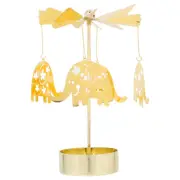 Rotating Candle Holder Rotary Carosel Decorative Metal Candlestick