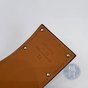 BRAND楓月 HERMES 愛馬仕 A刻 KELLY 黑色 鱷魚皮 手環 經典 飾品 流行 配件