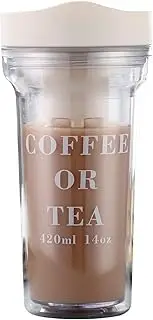 Generic Portable Cold Brew Coffee Maker - French Press Style - 420ml - White