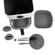 ACA Air Fryer Silicone Pot Basket Liner Non-Stick Reusable Baking Tray Tong Mat