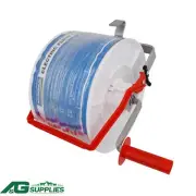 3:1 Geared Reel & 12mm x 400M Electric Fence Poly Tape 6 Strands S/Steel Wire