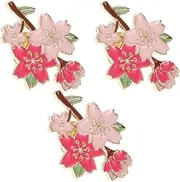 [LIFKOME] Elegant Brooch Set 3pcs Metal Flower Pins Stylish Lapel Pins for Women for Backpacks Accessories