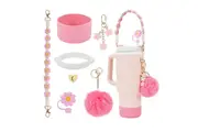 Stanley Cup Accessories Including Water Bottle Handle Strap-Pink