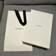YSL Yves Saint Laurent Empty Box + Bag White Gift Presentation Large 15.5” 10.5”