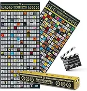 Top 250 Movie Bucket List Scratch Poster XXL 40x18 inches - scratch movies guide list movie poster as a movie poster to scratch - gift & merchandise for movie fans 40x18 inches