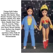 Barbie Doll Clothes Knitting Pattern Wonder Woman, Supergirl, Christie, Julia