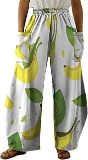 [Sipumia] Women's Loose Fruit Printed Harem Pants, Hippie Palazzo Pants Boho Joggers Yoga Clothes with Double Big Pockets