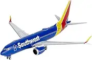Pre-Built Model Aircraft 8CM 1/400 Scale Finished Aircraft Die-cast Model for Southwest Airlines B737 MAX7 N7207Z Airplane for Aviation Fans Miniature Airplane Model