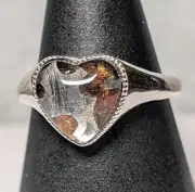 PALLASITE METEORITE RING - Size 7.25 Adjustable
