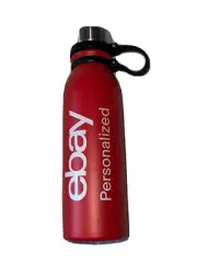 Ebay Insulated Thermos Aluminum Red 10” Screw Lid Rubber Fastener New