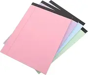 BUTIFULSIC 4pcs Legal Pads Wide Ruled Notebooks for Work Perforated Note Pads Mixed Colors for Office College Students