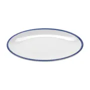G.E.T. OP-960-W/CB Settlement Bistro White Melamine 9" x 6.25" Plate - 2 Doz