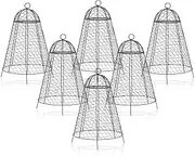 Garden Cloche Plant Protectors from Animals Chicken Wire Cloche Dome for Plants to Protect from Deer Rabbits in Outdoor Vegetable Garden with Thick Rustproof Large Cloches 12" Cage 20" High Set of 6