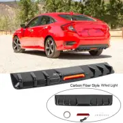 Car Lower Rear Bumper Valance Diffuser Spoiler Fin W/Brake Light For Honda Civic (for: Honda Civic)