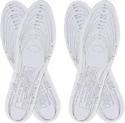 [Felic] Memory Foam Shoe Insoles, Comfort Unisex Cushion Feet Pad Heel Shock Super Soft Replacement Innersoles for Slippers Sneakers Running Shoes Boots Liners Comfort Cushioning Shoe Insert White (2 Pair, One Size)