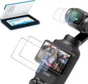 2+2 Pcs Screen Protector for DJI Osmo Pocket 3 Tempered Glass Lens Anti-Scratch