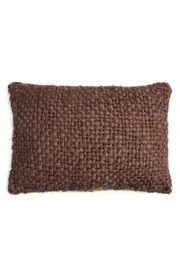 Nordstrom Chunky Handwoven Accent Pillow in Brown Bitter at Nordstrom, Size 14X20