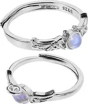[DEARMAMY] Couple Ring Pearl Ring The Ring Black Ring Scoops Ring Black Rings Jewelry Kit Jewelry for Women Trendy Moon Stone Ring Women Couples Jewelry Wing Ring Snake Opal Ring