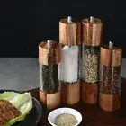 Manual Wooden Salt and Pepper Mill Sea Salt Jar Spice Grinder Kitchen Tool