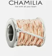 Genuine CHAMILIA 925 sterling silver RGP NEEDLEWORK THREAD charm bead Sewing