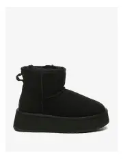 [EVERAU] Thick Bottom Mini Classic Boots in Black