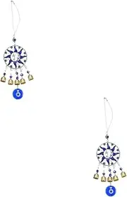 BESPORTBLE Pcs Home Decor Wind Bell Evil Eye Hanging Chime Car Decor Wall Ornament Easy to Install Wind Chime