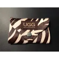 在飛比找蝦皮購物優惠-UGG 斑馬紋 皮草 鑰匙包