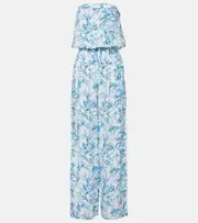[Melissa Odabash] Melissa Odabash Naomi strapless cotton jumpsuit AU 8 blue