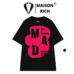 MAISON RICH 高級 T 恤 MAD PINK T 恤