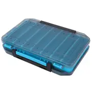 (Blue)Double Sided Lure Box Ventilation Fall Protection Double Sided Fish WT