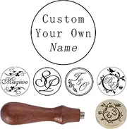 Custom Wax Seal Stamp - Customised Name/Initial/Letter Sealed Stamp Based on Stamp Templates for Wedding Invitations, Crafts DIY, Envelopes and Letters.