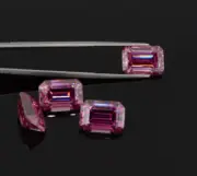 Natural Pink Emerald Cut Certified 1 Ct Loose Diamond for Making Jewelry & Ring