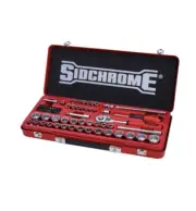 NEW Sidchrome 75 Piece 1/4” And 3/8” Drive Met/AF Socket Set