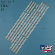 8pcs TV LED Strips for Samsung 46" TV D3GE-460SMB-R2 D3GE-460SMA-R2 UN46H6201