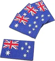 MERRYHAPY Embroidered Australia Flag Patch Iron for Uniforms Caps Backpacks 4 Pack