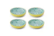 4PK Mikasa Geometric Ceramic Bowl Salad Serving Round Dinnerware 21cm Yellow BLU