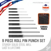 9pc Professional Roll Pin Spring Punch Set Gunsmith Jewelers Carpenter Forged