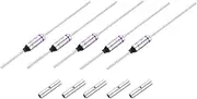 uxcell 5 Pcs Metal Temperature Thermal Fuse SF152Y 157 °C 314.6 °F 15A 250V Cutoff Thermal Fuse with 10 Pcs BN1.25 Bare Terminal Butt Connector for Motor Transformer Electric Industrial