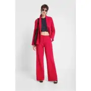 DESIGUAL NWT Retino Fuscia Embroidered Side Stripe Chino Pants