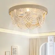 Boho Beaded Ceiling Fans with Lights and Remote Control, 19.7 Inch Low Profil...
