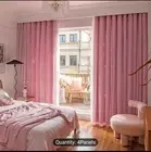 Pink Blackout Curtains 4 panels for Any roon with Tulle Double Layer 98" X 39"