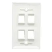 RJ45 Face Plate Wall Socket Cat6 Cat5e Ethernet Single Gang 4 Port